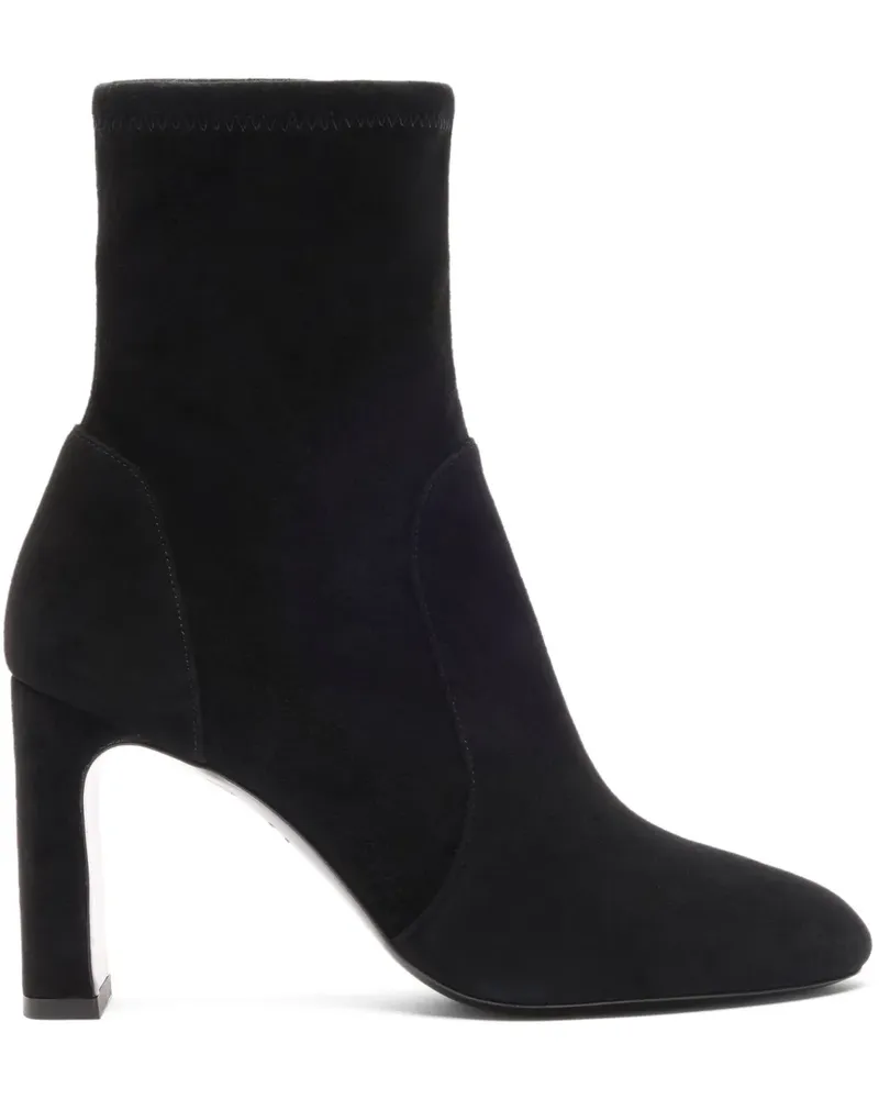 Stuart Weitzman Stiefeletten mit Blockabsatz 85mm - Schwarz Schwarz