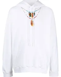 Marcelo Burlon | County of Milan Hoodie mit Halsketten-Print Weiß