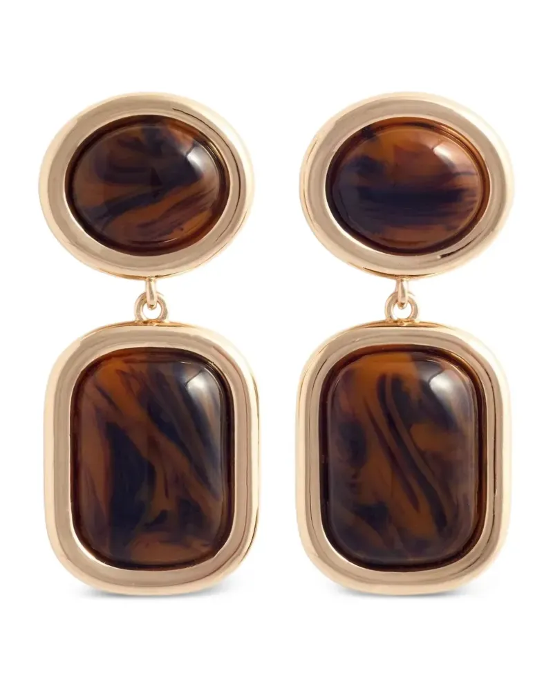 Self-Portrait Ohrringe in Schildpattoptik - Gold Gold