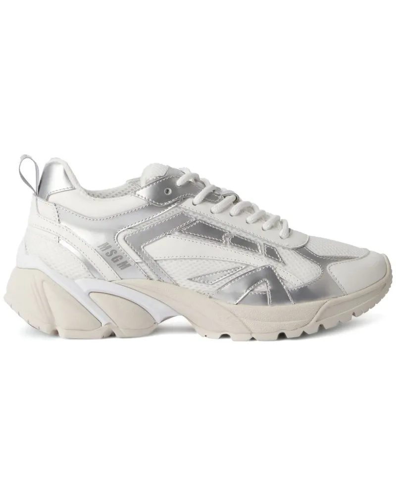MSGM Sneakers mit Logo-Prägung - Weiß Weiß