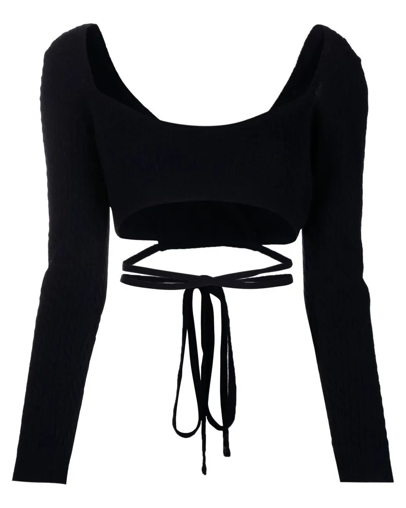 Patou Cropped-Top mit Schnürung - Blau Blau