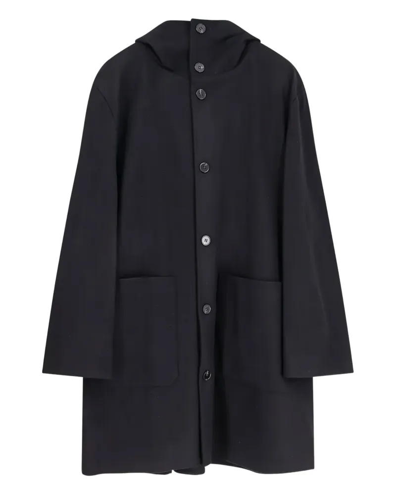 Paltò Kapuzenmantel mit Taschen - Schwarz Schwarz