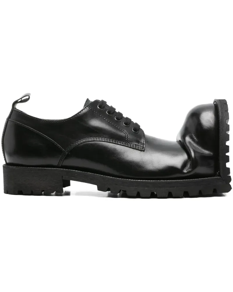 Comme des Garçons asymmetric lace-up shoes - Schwarz Schwarz