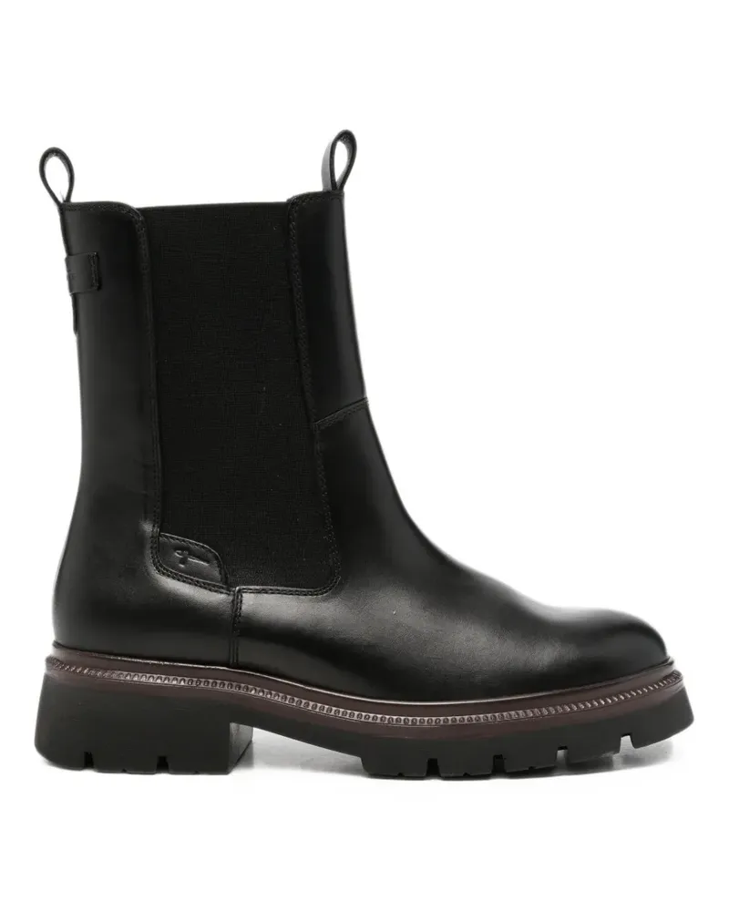 Tamaris Chelsea-Boots mit dicker Sohle - Schwarz Schwarz