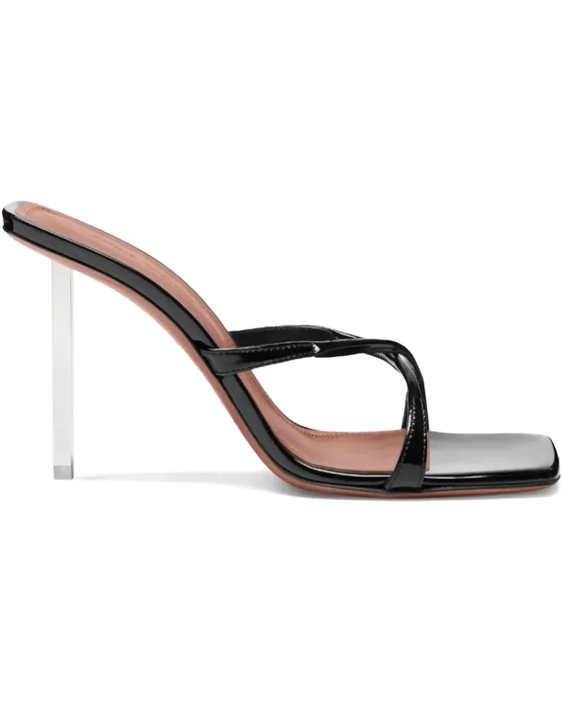 Amina Muaddi Adriana Sandalen 95mm - Schwarz Schwarz