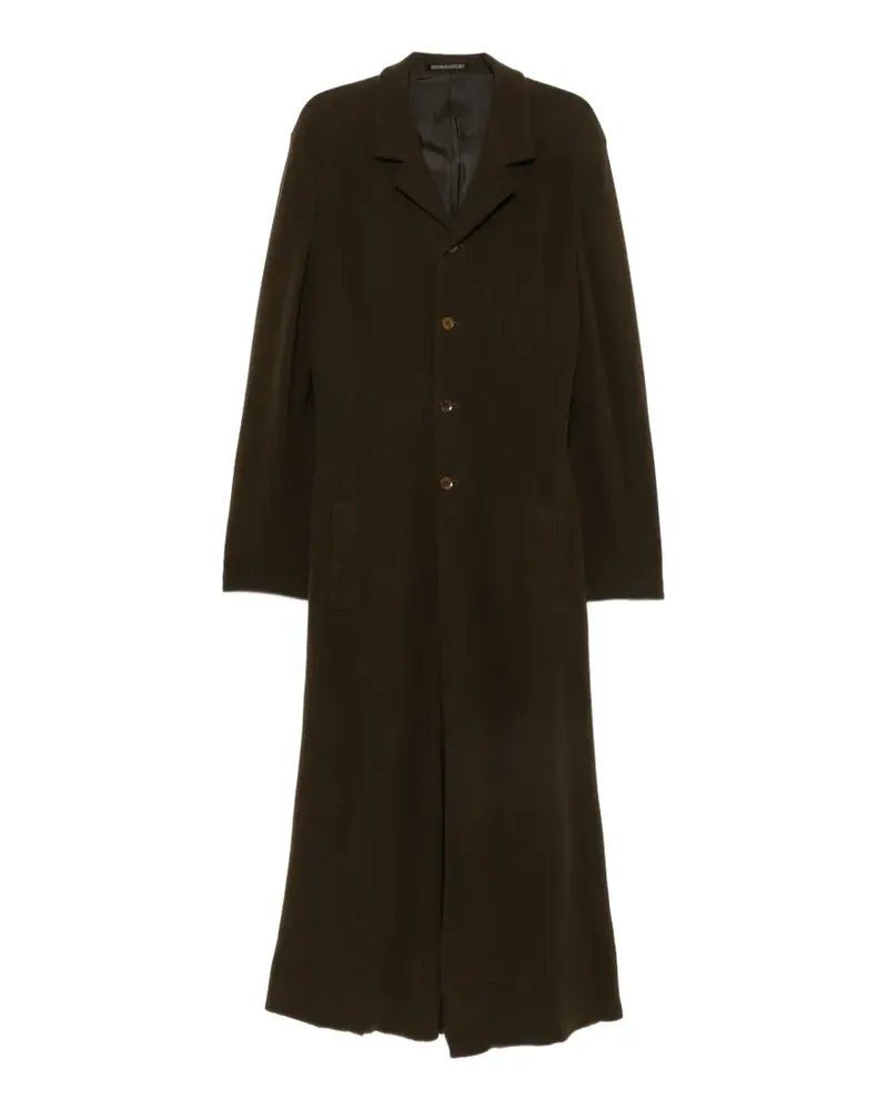 Yohji Yamamoto Mantel mit fallendem Revers - Braun Braun