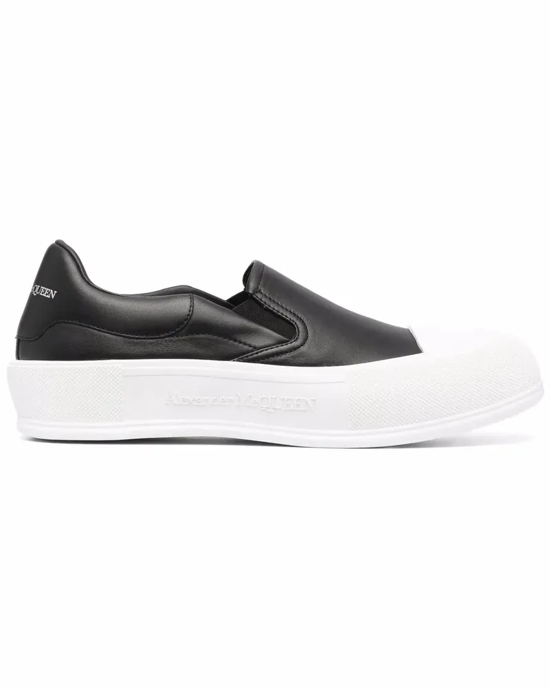 Alexander McQueen Deck Sneakers ohne Schnürung - Schwarz Schwarz