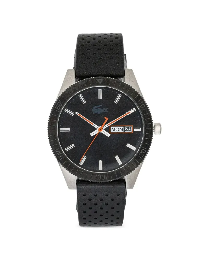 Lacoste Lederarmband 42mm - Schwarz Schwarz