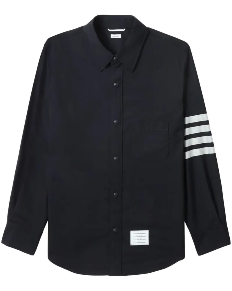 Thom Browne Hemd mit gestreiftem Ärmel - Blau Blau
