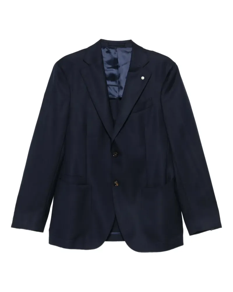 Luigi Bianchi Mantova notched-lapel single-breasted blazer - Blau Blau