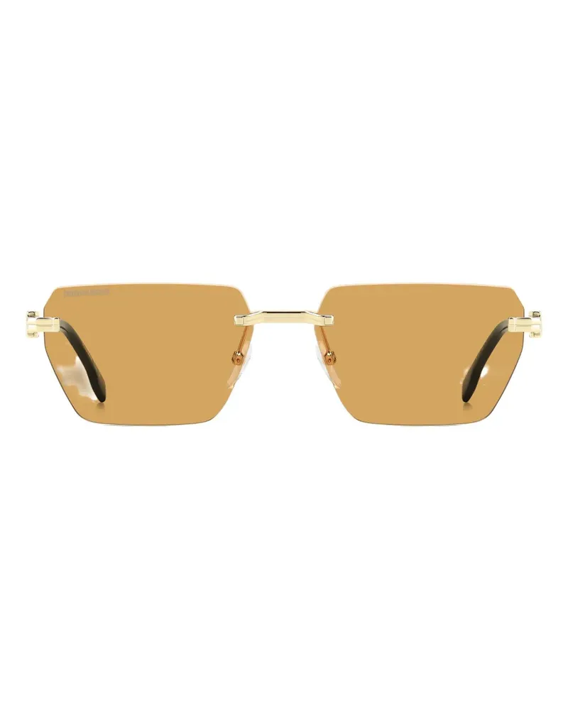 Dsquared2 Geometrische Sonnenbrille mit Logo-Detail - Gold Gold