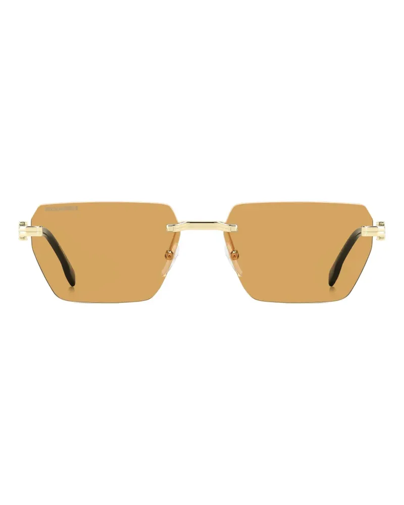 Dsquared2 Geometrische Sonnenbrille mit Logo-Detail - Gold Gold