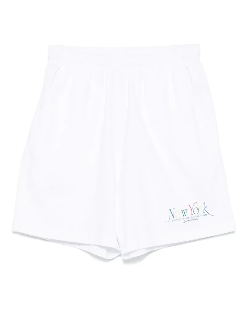 SPORTY & RICH Shorts mit Stretchbund - Weiß Weiß