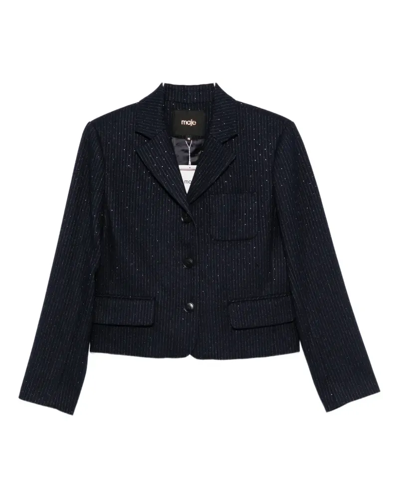 Maje pinstriped sequin-embellished blazer - Blau Blau