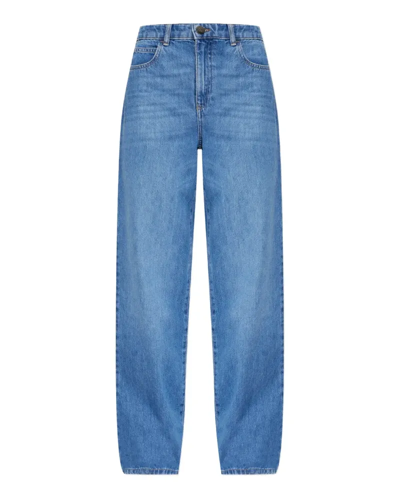 Emporio Armani logo-plaque straight-leg jeans - Blau Blau