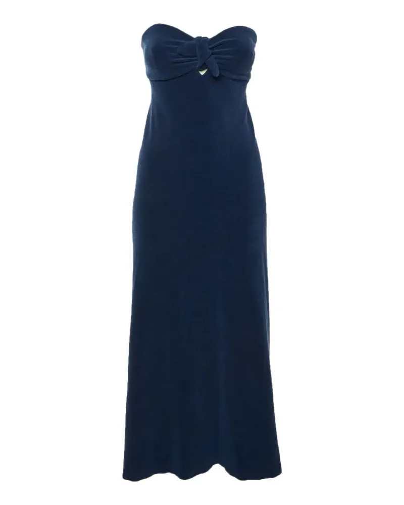 Zimmermann knot-detail strapless midi dress - Blau Blau