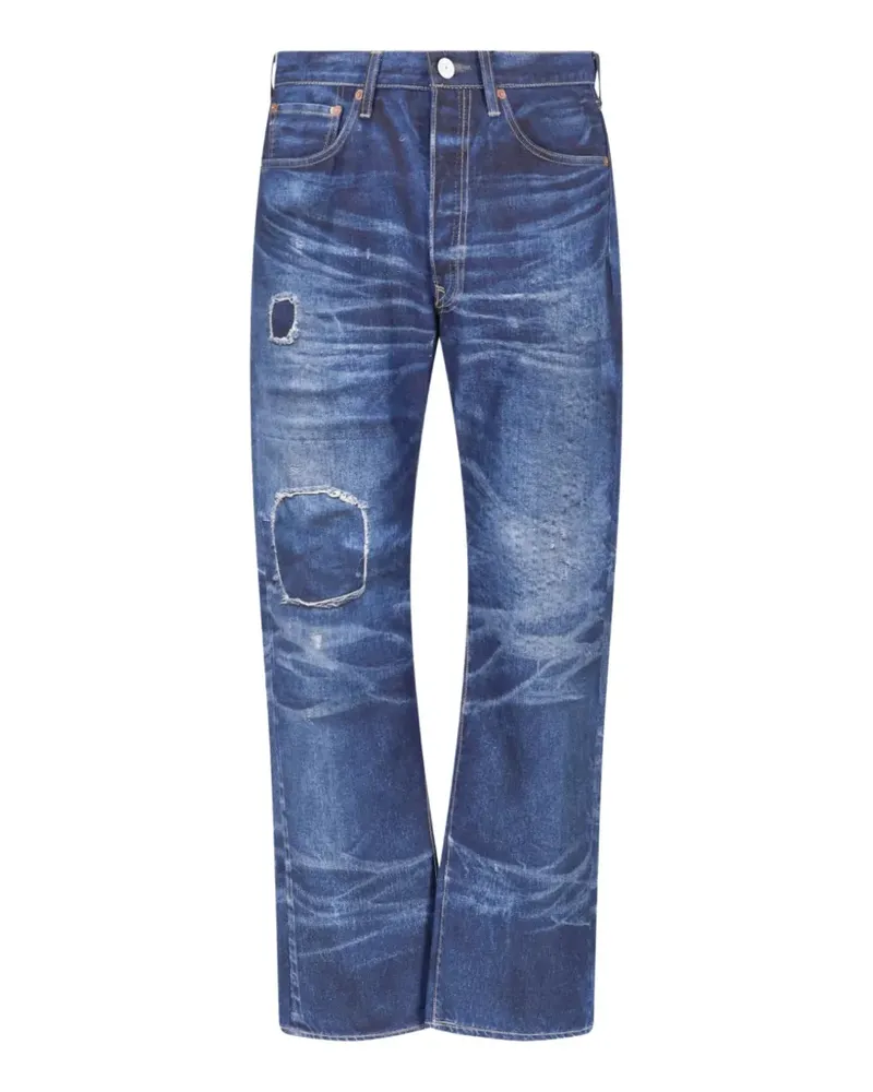 Junya Watanabe Patchwork-Jeans im Distressed-Look - Blau Blau