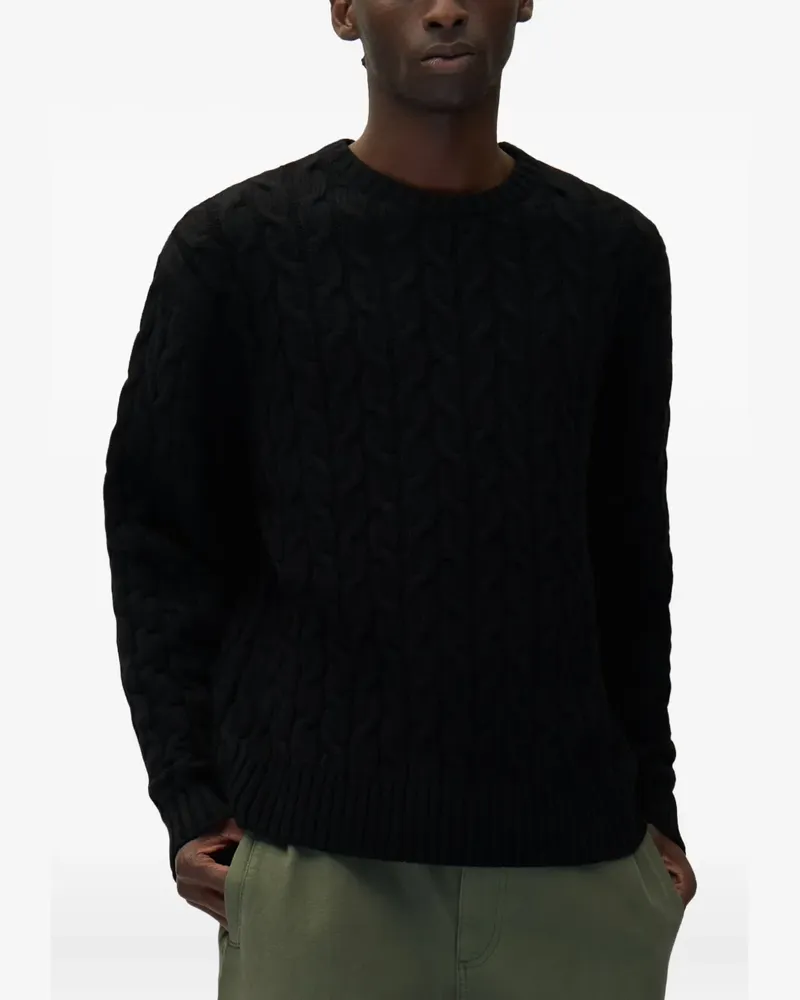 Arte Antwerp Pullover mit Zopfmuster - Schwarz Schwarz