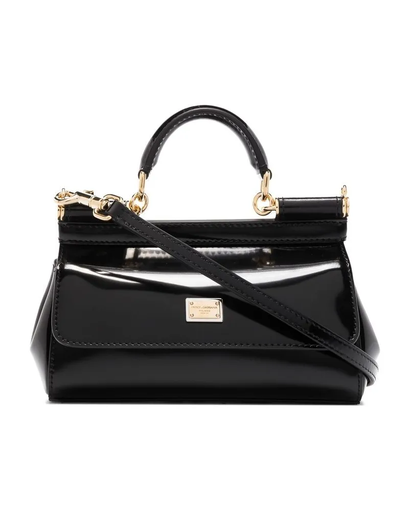Dolce & Gabbana Kleine Sicily Handtasche - Schwarz Schwarz