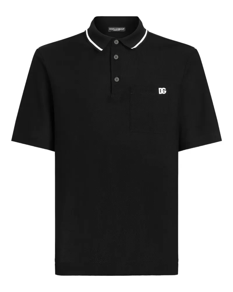 Dolce & Gabbana Klassisches Poloshirt - Schwarz Schwarz