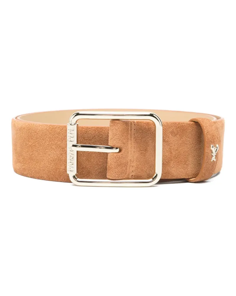 Patrizia Pepe suede buckle belt - Braun Braun