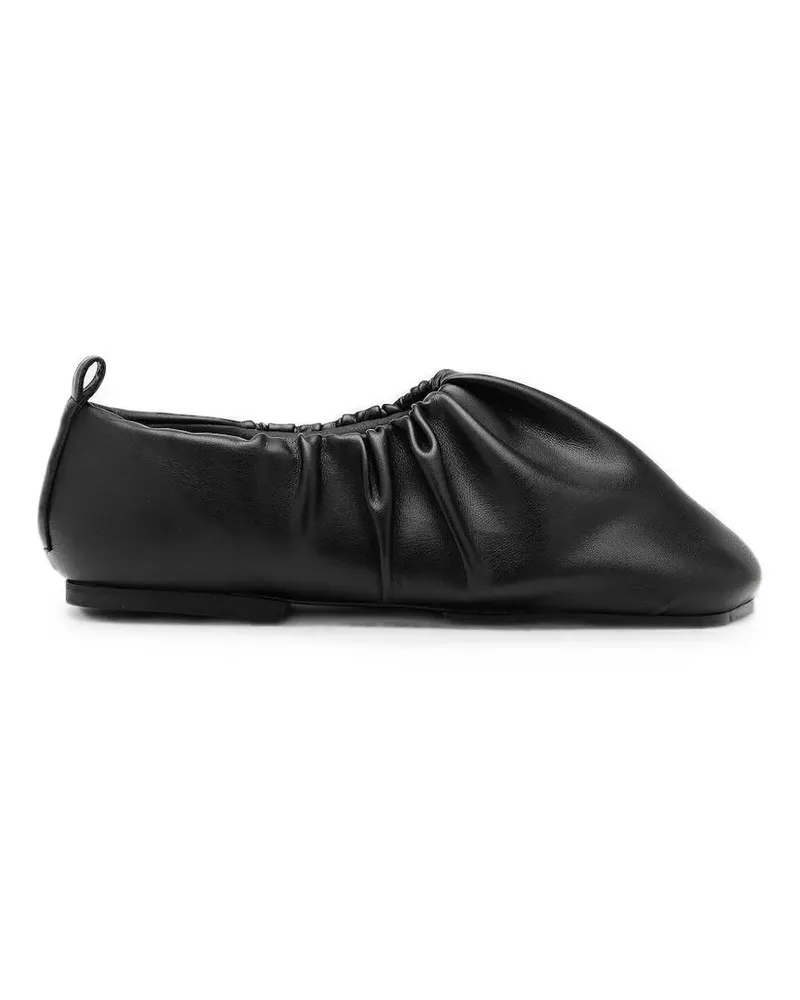 YUME YUME Wrinkle Flat Ballerinas - Schwarz Schwarz