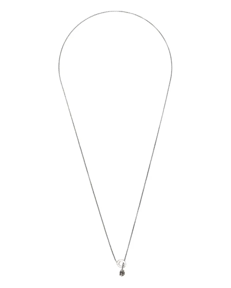 Rosa Maria Halskette aus Sterlingsilber mit Kreuzanhänger mit Diamant Silber