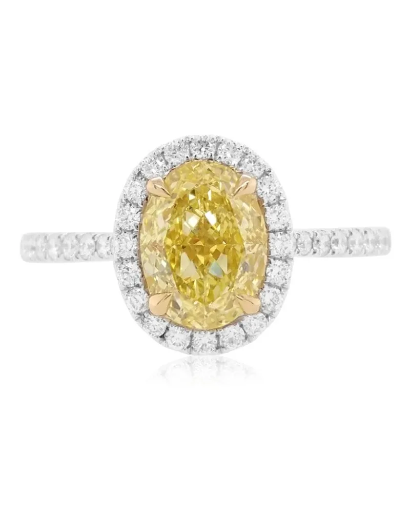 HYT Jewelry 18kt Weißgoldring mit Diamanten - Silber Silber