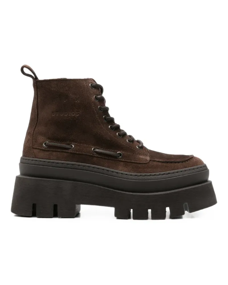 Copenhagen suede platform ankle boots - Braun Braun
