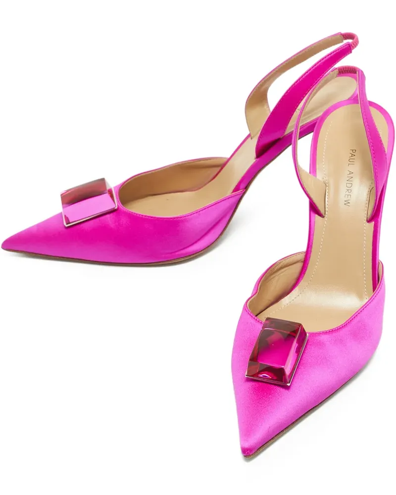 Paul Andrew Rhea crystal-embellished pumps - Rosa Rosa