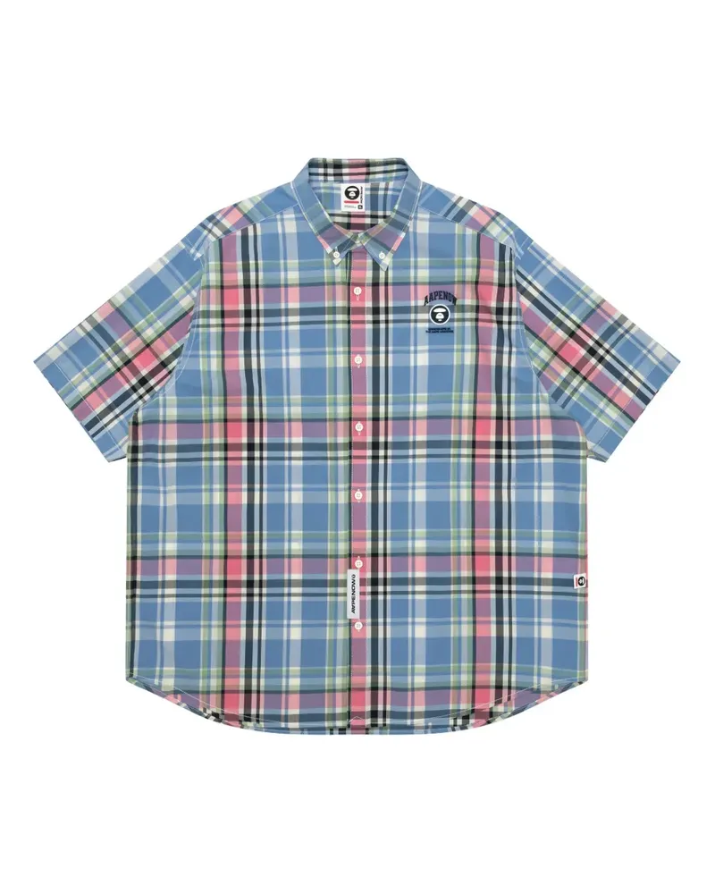 BAPE Kariertes Hemd - Blau Blau