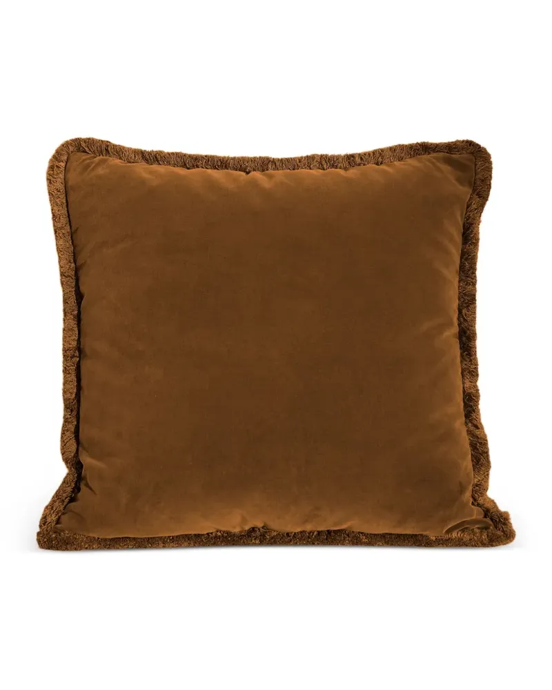 Soho Home Eckiges Margeaux Kissen mit Fransen (50cm x 50cm) - Braun Braun