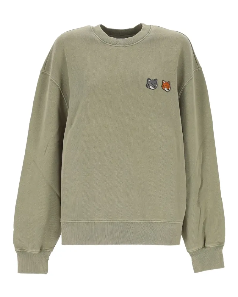 Kitsuné fox motif sweater - Grün Grün