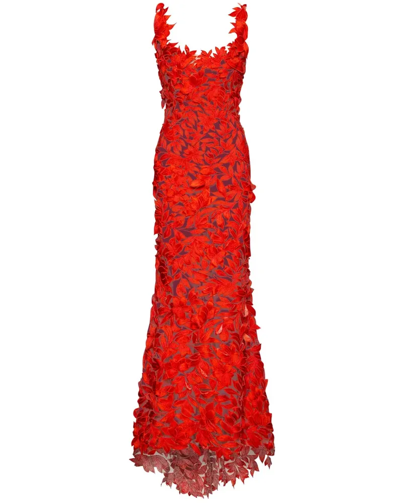 Oscar de la Renta Schulterfreies Kleid - Orange Orange