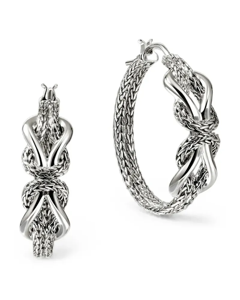 John Hardy Infinite Love Creolen mit Knoten - Silber Silber