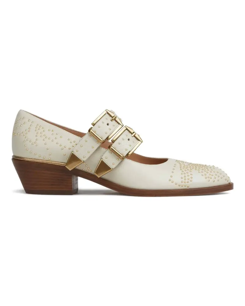 Chloé Susan buckle embellished pumps - Nude Nude