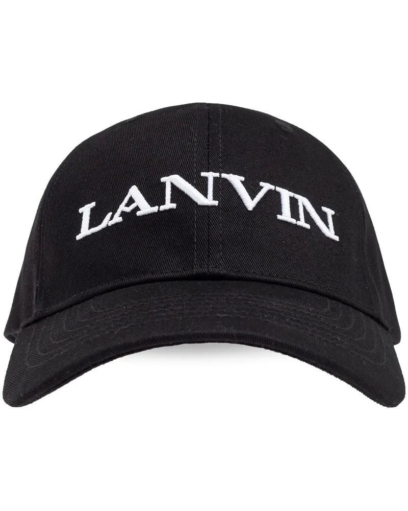 Lanvin Baseballkappe mit Logo-Stickerei - Schwarz Schwarz