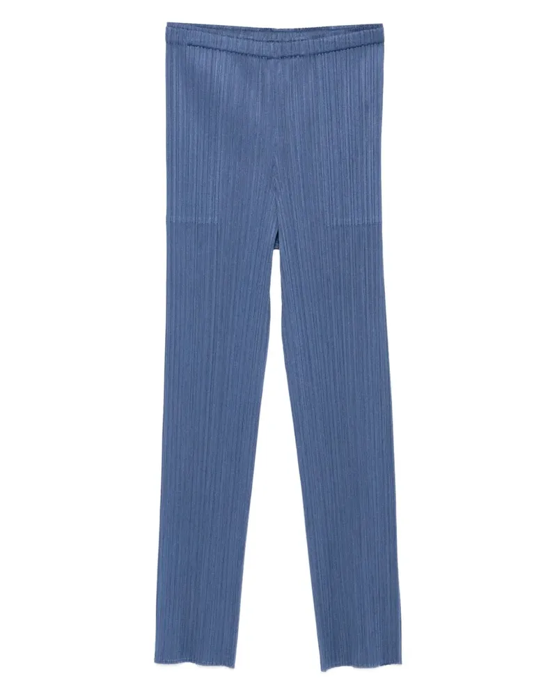 Issey Miyake Plisseehose mit geradem Schnitt - Blau Blau