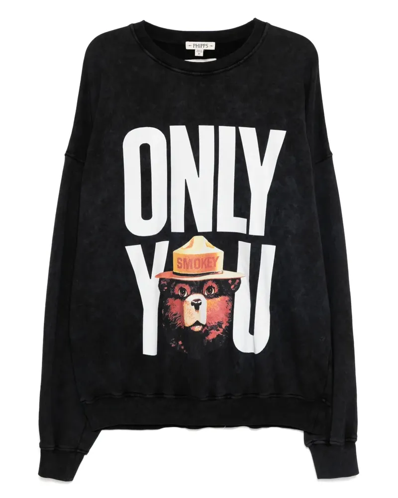 Stain Shade Sweatshirt mit grafischem Print - Schwarz Schwarz