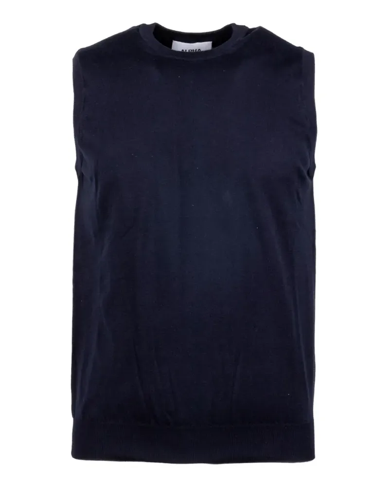 Alpha Studio crew-neck sleeveless vest - Blau Blau