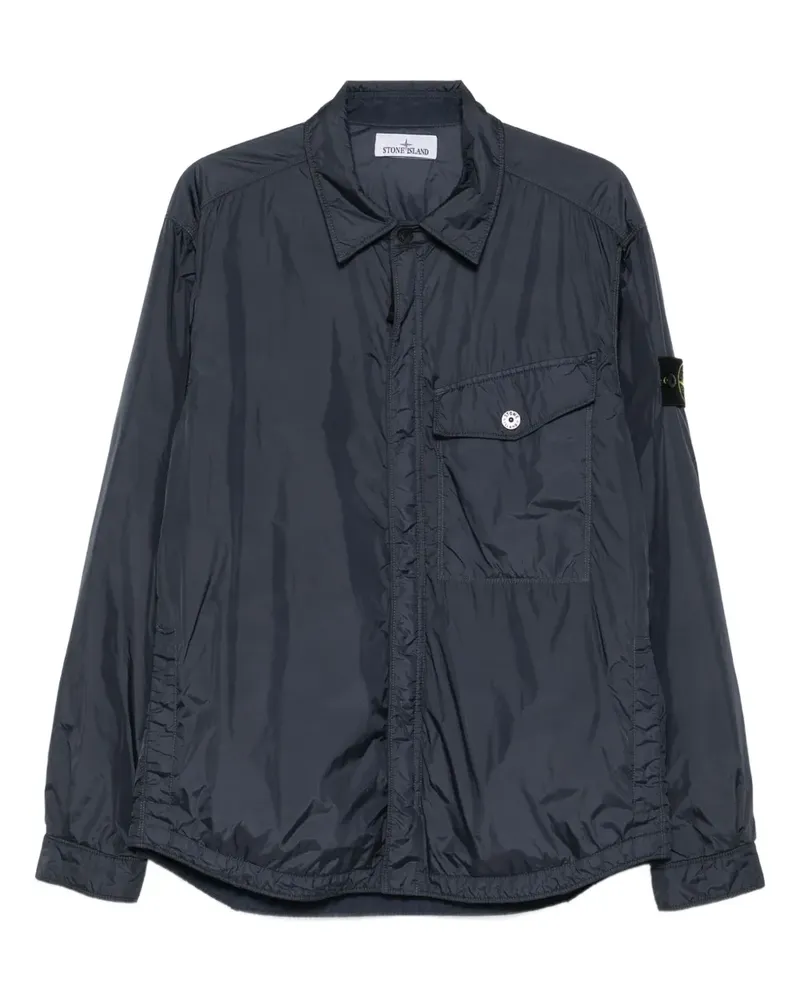 Stone Island Hemdjacke mit Reißverschluss - Blau Blau