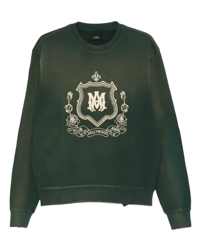 Amiri Sweatshirt mit aufgesticktem Wappen - Grün Grün