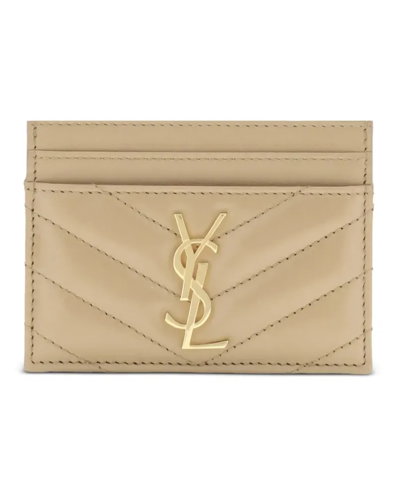 Saint Laurent Kartenetui mit Logo - Nude Nude