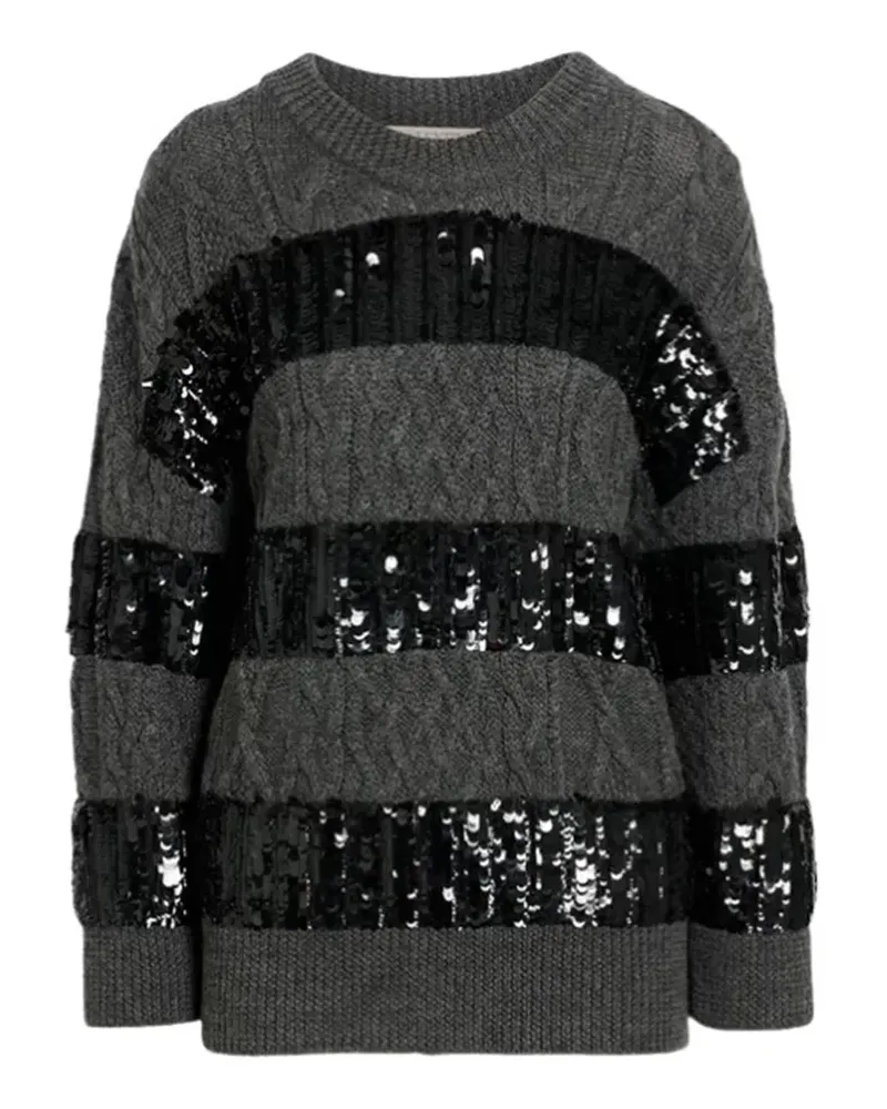 Valentino Garavani Sweatshirt mit Pailletten - Grau Grau