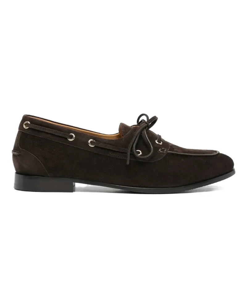 Bally Plume lace-up suede loafers - Braun Braun