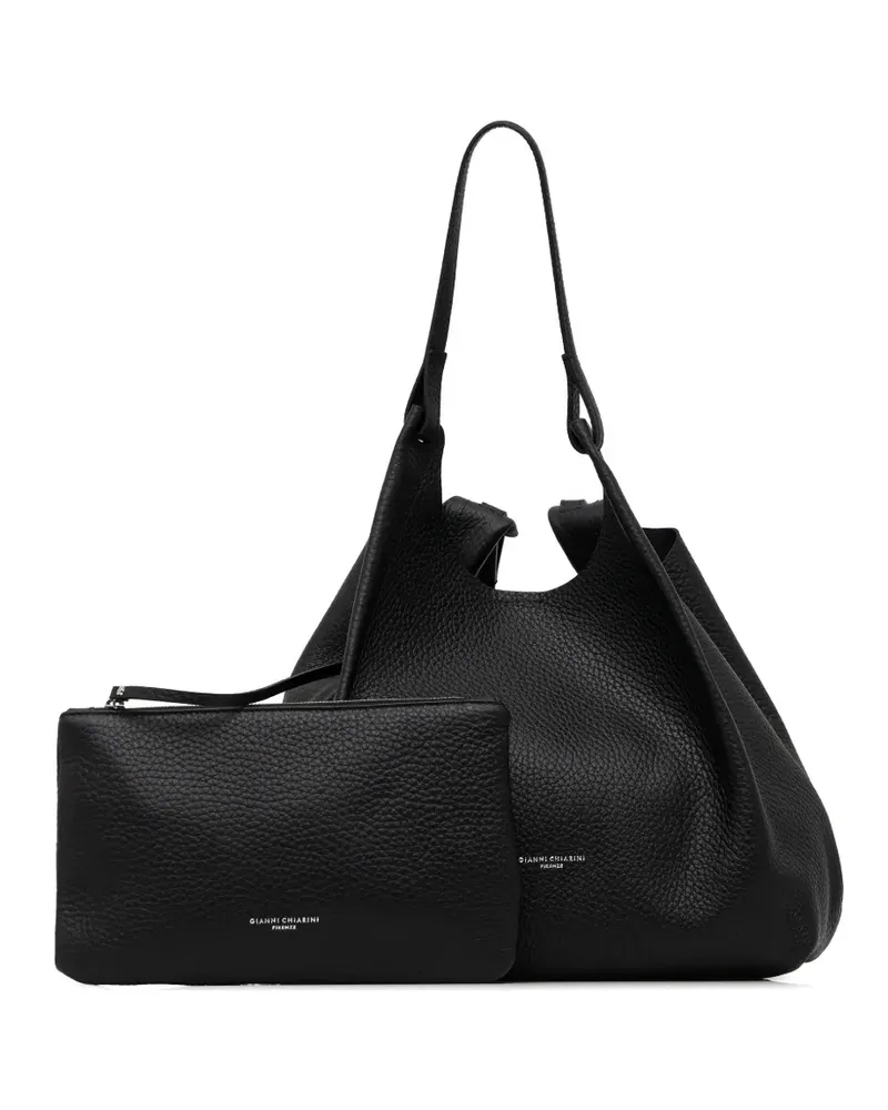 Gianni Chiarini Tote Bag aus gekörntem Material - Schwarz Schwarz