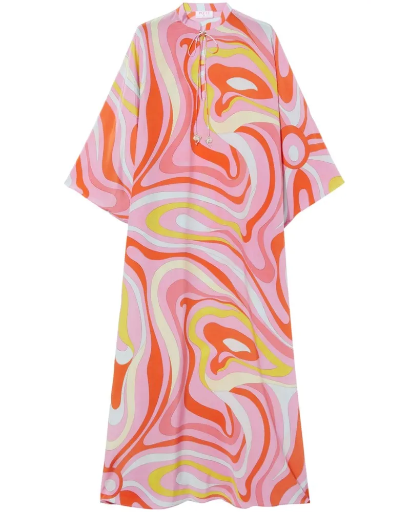 Emilio Pucci Seidenkleid mit Marmo-Print - Rosa Rosa