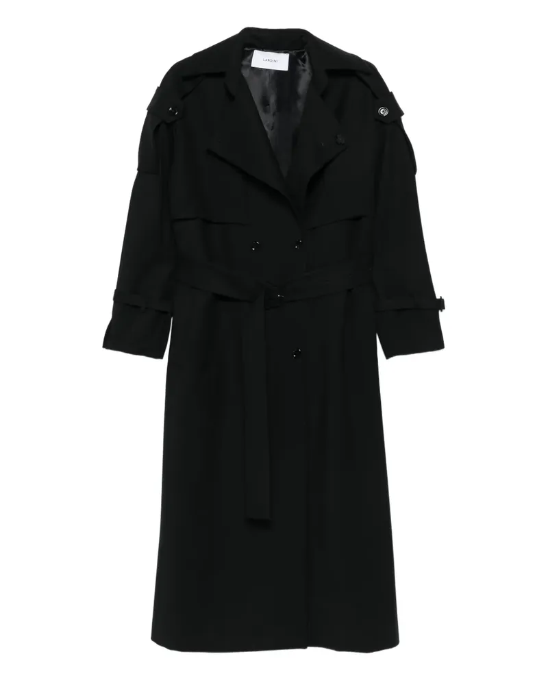LARDINI double-breasted belted trench coat - Schwarz Schwarz