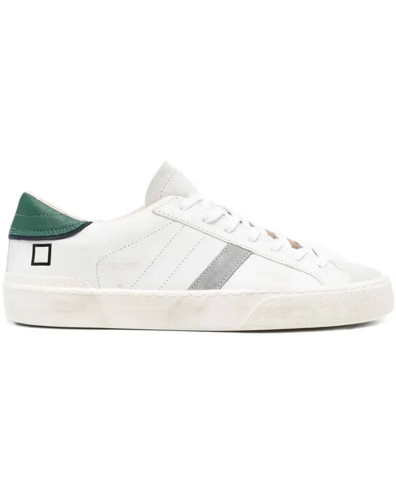 D.A.T.E. Hill Low Sneakers mit Ledereinsatz - Weiß Weiß
