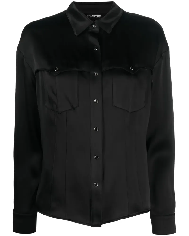 Tom Ford Hemd im Western-Look - Schwarz Schwarz